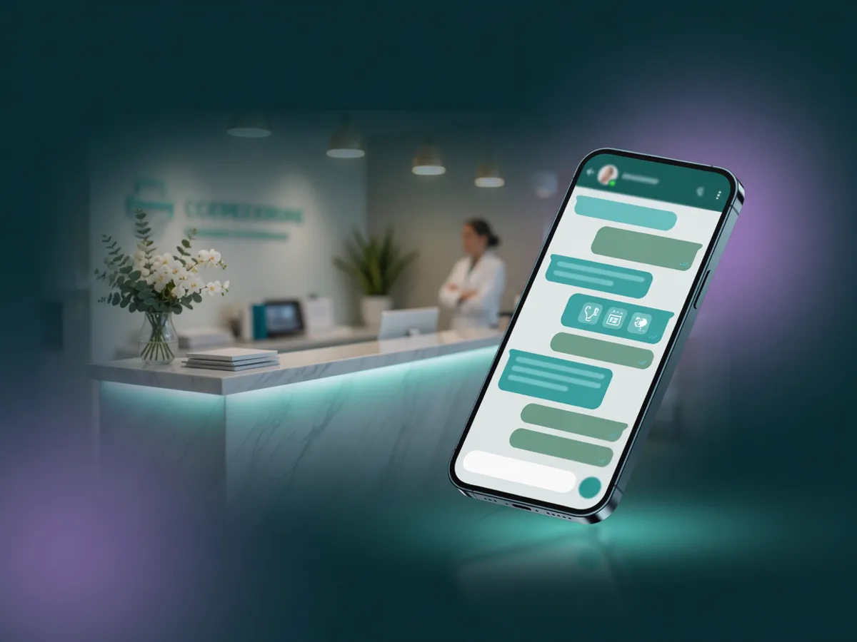 IA no WhatsApp da clínica agendando consultas