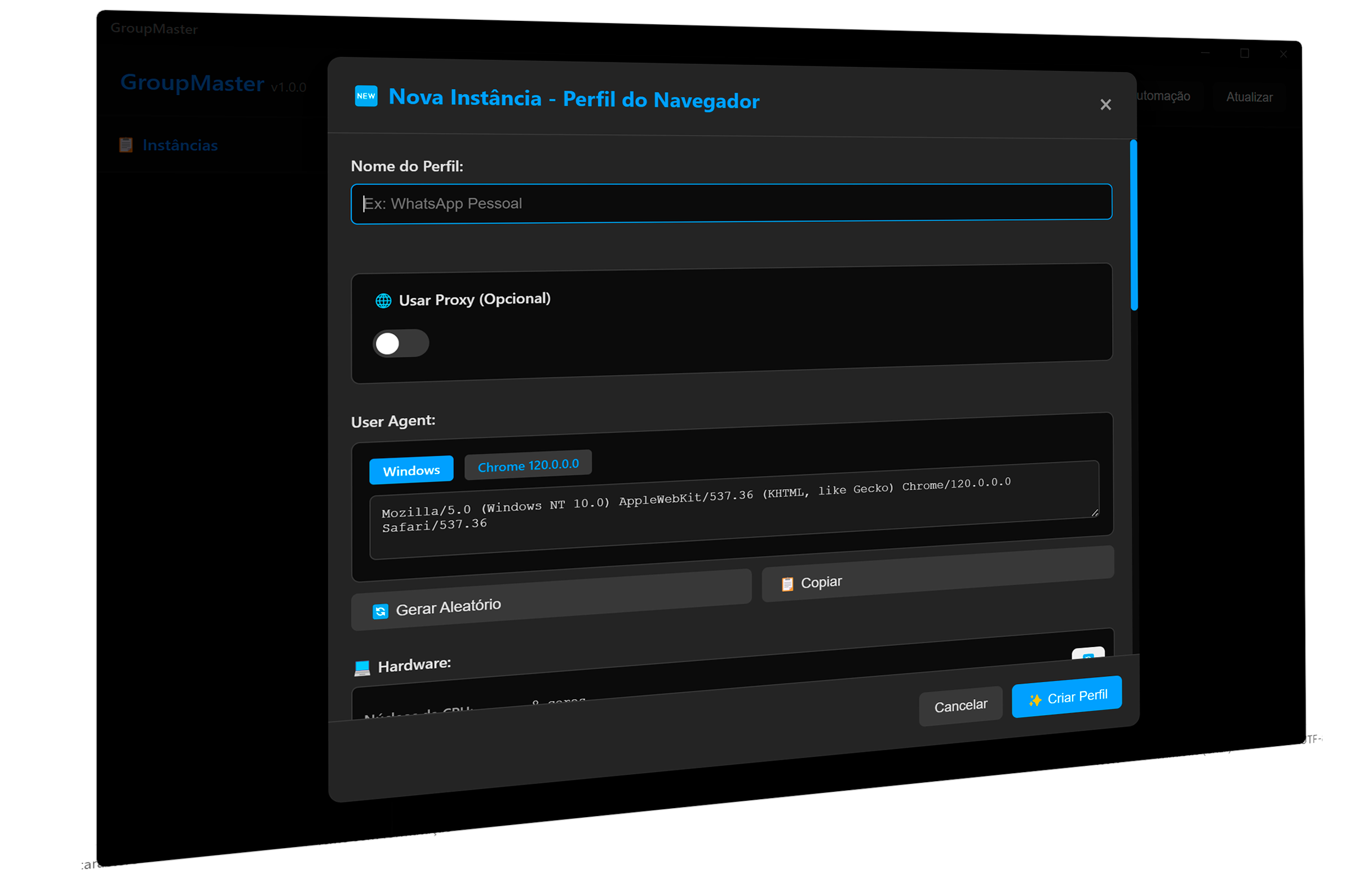 Group Master - Transferência de Grupos